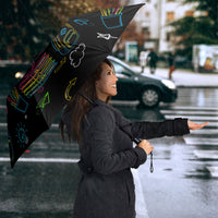 Back To School New Year New Chapter Umbrella Colorful Neon Chalkboard Doodle School Supplies