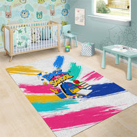 Back To School Area Rug New Year New Chapter Colorful Paint Splatter