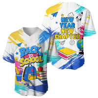 Back To School Baseball Jersey New Year New Chapter Colorful Paint Splatter