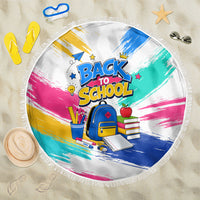 Back To School Beach Blanket New Year New Chapter Colorful Paint Splatter