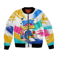 Back To School Bomber Jacket New Year New Chapter Colorful Paint Splatter