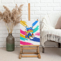 Back To School Canvas Wall Art New Year New Chapter Colorful Paint Splatter