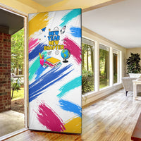 Back To School Door Cover New Year New Chapter Colorful Paint Splatter