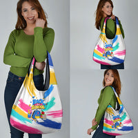 Back To School Grocery Bag New Year New Chapter Colorful Paint Splatter