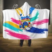 Back To School Hooded Blanket New Year New Chapter Colorful Paint Splatter