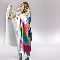 Back To School Hooded Blanket New Year New Chapter Colorful Paint Splatter