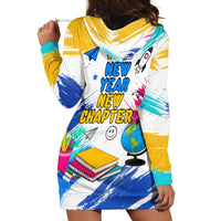 Back To School Hoodie Dress New Year New Chapter Colorful Paint Splatter