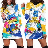 Back To School Hoodie Dress New Year New Chapter Colorful Paint Splatter
