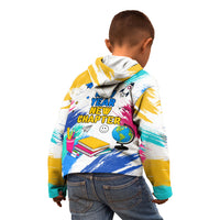 Back To School Kid Hoodie New Year New Chapter Colorful Paint Splatter