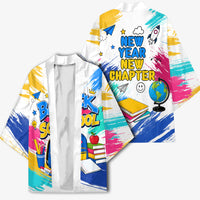 Back To School Kimono New Year New Chapter Colorful Paint Splatter