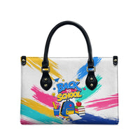 Back To School Leather Bag New Year New Chapter Colorful Paint Splatter