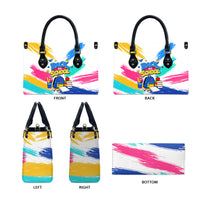 Back To School Leather Bag New Year New Chapter Colorful Paint Splatter