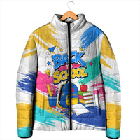 Back To School Padded Jacket New Year New Chapter Colorful Paint Splatter