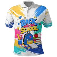Back To School Polo Shirt New Year New Chapter Colorful Paint Splatter