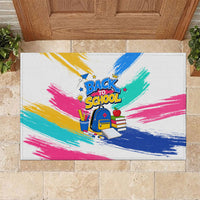 Back To School Rubber Doormat New Year New Chapter Colorful Paint Splatter