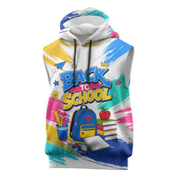 Back To School Sleeveless Hoodie New Year New Chapter Colorful Paint Splatter