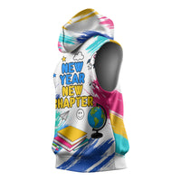Back To School Sleeveless Hoodie New Year New Chapter Colorful Paint Splatter