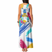 Back To School Tank Maxi Dress New Year New Chapter Colorful Paint Splatter