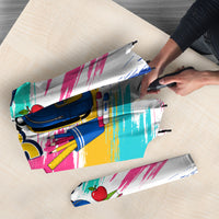 Back To School Umbrella New Year New Chapter Colorful Paint Splatter