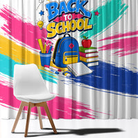 Back To School Window Curtain New Year New Chapter Colorful Paint Splatter
