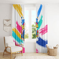 Back To School Window Curtain New Year New Chapter Colorful Paint Splatter