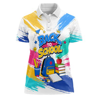 Back To School Women Polo Shirt New Year New Chapter Colorful Paint Splatter