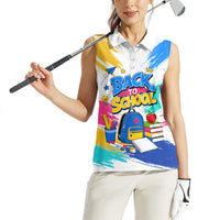 Back To School Women Sleeveless Polo Shirt New Year New Chapter Colorful Paint Splatter