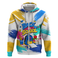 Back To School Zip Hoodie New Year New Chapter Colorful Paint Splatter