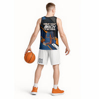 Personalized Back To School Basketball Jersey Student Backpack Basketball Geometric Stripes