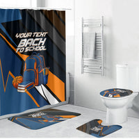 Personalized Back To School Bathroom Set Student Backpack Basketball Geometric Stripes