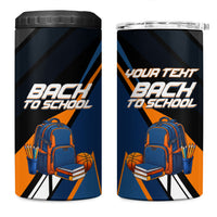 Personalized Back To School 4 in 1 Can Cooler Tumbler Student Backpack Basketball Geometric Stripes