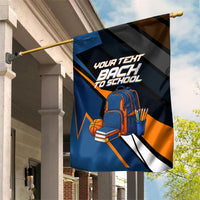 Personalized Back To School Garden Flag Student Backpack Basketball Geometric Stripes