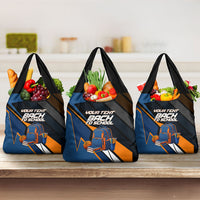 Personalized Back To School Grocery Bag Student Backpack Basketball Geometric Stripes
