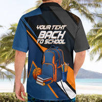 Personalized Back To School Hawaiian Shirt Student Backpack Basketball Geometric Stripes