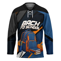 Personalized Back To School Hockey Jersey Student Backpack Basketball Geometric Stripes