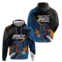 Personalized Back To School Hoodie Student Backpack Basketball Geometric Stripes