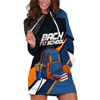 Personalized Back To School Hoodie Dress Student Backpack Basketball Geometric Stripes
