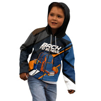 Personalized Back To School Kid Hoodie Student Backpack Basketball Geometric Stripes
