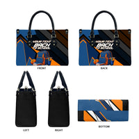 Personalized Back To School Leather Bag Student Backpack Basketball Geometric Stripes