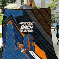 Personalized Back To School Quilt Student Backpack Basketball Geometric Stripes