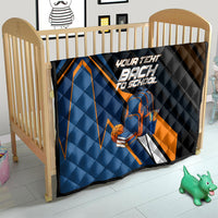Personalized Back To School Quilt Student Backpack Basketball Geometric Stripes