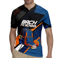 Personalized Back To School Rugby Jersey Student Backpack Basketball Geometric Stripes