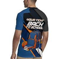 Personalized Back To School Rugby Jersey Student Backpack Basketball Geometric Stripes