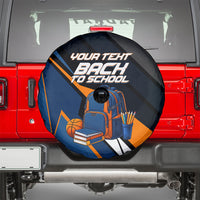 Personalized Back To School Spare Tire Cover Student Backpack Basketball Geometric Stripes