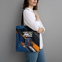Personalized Back To School Tote Bag Student Backpack Basketball Geometric Stripes