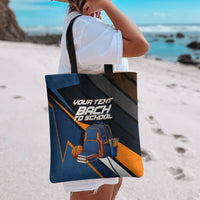 Personalized Back To School Tote Bag Student Backpack Basketball Geometric Stripes