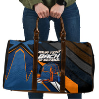 Personalized Back To School Travel Bag Student Backpack Basketball Geometric Stripes