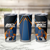 Personalized Back To School Tumbler Cup Student Backpack Basketball Geometric Stripes