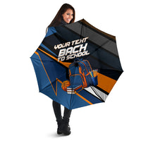 Personalized Back To School Umbrella Student Backpack Basketball Geometric Stripes