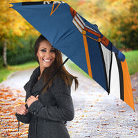 Personalized Back To School Umbrella Student Backpack Basketball Geometric Stripes